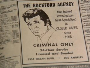 Rockford Files - Jim Rockford detective ad