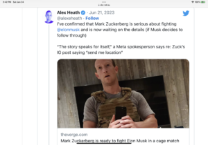 Elon Musk and mark Zuckerberg Cage Fight