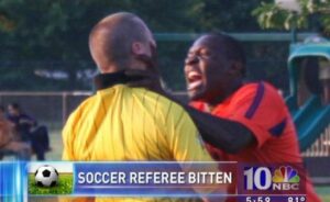 Referee assaulted bitten