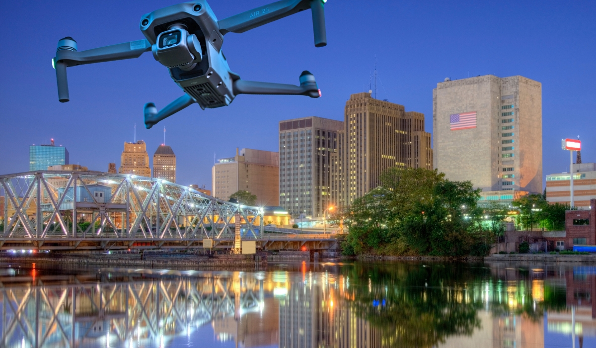 Drones flying over New Jersey