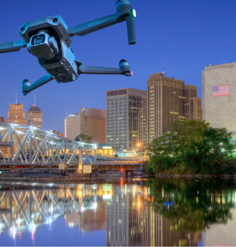 Drones flying over New Jersey